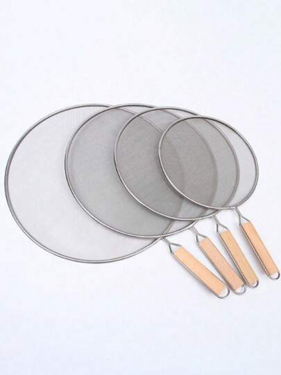 1pc Anti-Splatter Oil Net Cover, Stainless Steel Mesh Oil Splash Guard For Frying Pan, Cooking Pot