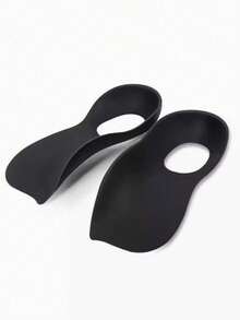 QKC 1 Par/2 Pares de Plantillas con Soporte de Arco, Cojín de Pie Cómodo, Plantillas de 3/4 de Longitud Unisex, Accesorios para Mujeres y Hombres - Negro - Ver 4