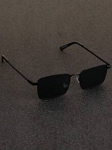 1pc Unique Twisted Leg Fashion Oval Fashion Glasses Set, Stylish Back To School Preppy Look - Multicolor - View 6