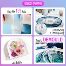 2-Gallon Crystal Clear Epoxy Resin Kit (With Pump System) • Complete 4-Piece Set: Resin + Hardener + Tools • Effortless 1:1 Mix Ratio • IDEAL FOR:  Tabletops & Bar Tops  Art Resin Projects  Preserved Flower Decor  Wedding Centerpieces  Back-To-School Crafts Your All-In-One Creative Solution! - White - View 4