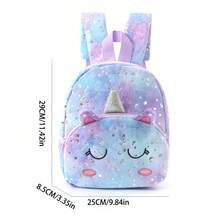 Personalized Cute Star And Moon Print Plush Backpack, Can Be Embroidered With Your Own Name, Lightweight Casual Daybag - Multicolor - View 4