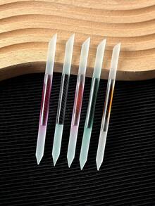 1支彩色玻璃指甲锉，圆柱形双面磨甲棒，指甲护理细节处理，指甲抛光和角质去除玻璃指甲锉 - 彩色 - 查看 6