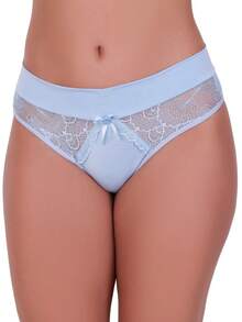Panty Kit With Lace And Bow Detail - Nhiều màu - Xem 8