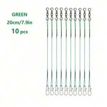 Stainless Steel Fishing Wire Leader Line,Heavy Duty Fishing Leader Line With Rolling Swivels Insurance Snap Connect Tackle Lures Rig Or Hooks