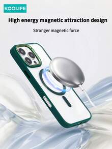 Koolife 1 Ốp lưng bảo vệ từ tính TPU + PC chống sốc dày tương thích với Apple 17 ProMax/17/17 Pro/17 Air/16/16 Pro/16 Plus/16 Promax 11/12/13/14/15 ProMax - Bảo vệ tối ưu, Chất liệu trong suốt giữ nguyên màu sắc ban đầu của thiết bị - đêm xanh đậm - Xem 3