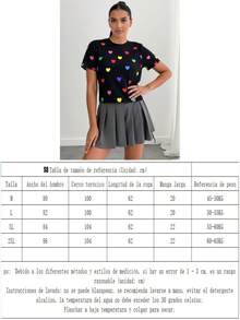 2025 nuevo popular abrigo de manga corta de cuello redondo de color love Point casual - Negro - Ver 4