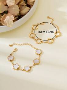 Set de 2 brățări clasice cu trifoi gol la modă, potrivite pentru petrecere și dans