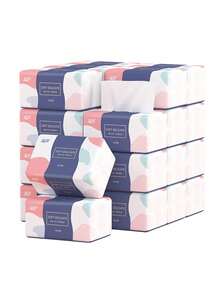 6pcs Toilet Paper 420 Large Pack Paper Towels Large Paper Towels 5-Ply Thick Facial Tissues Draw A Whole Box Of Toilet Paper Hand Towels Multi-Purpose Paper Towels, Napkins - Multicolor - View 2