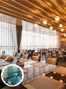 2/4/6/8 Stücke 35 cm Ginkgo Blatt Blau & Gold Stil weiße Tischsets, waschbar rutschfest hitzebeständig aus Polyestergewebe, rund, rutschfest, mit Heim- & Feiertags-Dekor Tischdecken, geeignet für tägliches Essen, Halloween, Weihnachten, festliche Outdoor-Partys, Bankette - elegante Tischdekorationen, Feiertags-Essens-Accessoires | Glänzendes Geschirr | Polyester Tischsets, Tischdecken, Hohe Qualität.