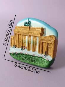 1 pezzo Calamita da frigo souvenir da viaggio 3D creativa della città, calamita decorativa fatta a mano, adatta per Natale - Multicolore - Visualizzare 19