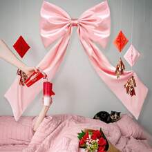 粉色大号缎带蝴蝶结，粉色巨型蝴蝶结丝带领带，适合风骚房间装饰、生日派对背景墙装饰 - 粉色 - 查看 6