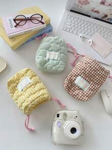 1件糖果色抽绳收纳袋套装，内衣、卫生巾、短途旅行必备收纳套装、收纳袋套装、手提包套装、宿舍卧室装饰收纳袋、衣物收纳套装、旅行收纳套装、旅行必备品、情人节礼物化妆旅行洗漱包、美甲包、化妆包、桌面收纳袋、化妆包、梳妆配件、化妆品收纳袋、旅行、收纳袋、化妆包、旅行必备品 - 彩色 - 查看 8