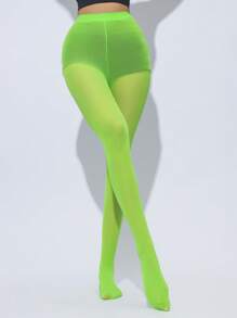 1 Pair Dual Color Pantyhose For Women, Sculpting, Slimming Leggings, Striped Tights, Sexy European Style