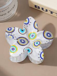 1 Stück/6 Stück Set mit witzigem Augen-Muster, Blumen-Dekor Haarclips, Damen Lässig Fashion interessante Haarspangen, Alltags Lässig Stil Haarzubehör elegante Spangen, Schulsachen, College