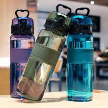 1 件，新款运动水壶防漏杯 - 户外健身水壶带刻度和茶滤，耐用塑料，适合健身房/徒步旅行、学生随行杯、返校
