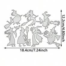 AHLGCAFT 金属切割模具，魔法巫师切割模具 DIY 纸卡工艺，用于切割薄片，贺卡工艺装饰，压花，家庭项目制作工具，碳钢模具 - 銀色 - 查看 2