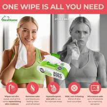 Body Wipes For Women, Extra Moist No Rinse Cleaning Bathing Wipes (2pk), 100 XL Shower Wipes + 8 Deodorizing Bath Wipes - 9"X12" Travel Size Essentials, Toiletries For Women Hygiene, After Gym Wipes,9085799