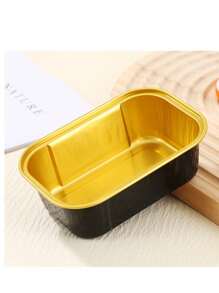 Thickened Aluminum Foil Box, Baking Aluminum Foil Paper Box, Air Fryer Tin Foil, Aluminum Foil Bowl, Pudding Cup, Oven, Basque - Metal Foil Paper Cupcake Liner, Suitable For Cheesecakes And Party Use. - Multicolor - View 4