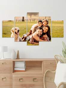 Bộ 5 tranh canvas không khung cá nhân hóa, món quà hoàn hảo cho gia đình và bạn bè, hoặc để trang trí tường nhân dịp Lễ Tình nhân. - Nhiều màu - Xem 6