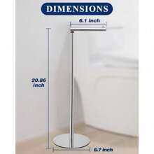 Toilet Paper Holder Stand, Free Standing Toilet Paper Roll Holder With Reserve, Modern Bathroom Toilet Paper Stand For 4 Rolls