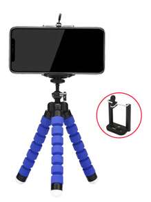 1pc Octopus Mobile Phone Holder, Casual Clip Mobile Phone Tripod, Portable And Flexible Tripod, Outdoor Video Recording Mobile Phone Tripod Black, Suitable For IPhone Android Mobile Phone Compact Digital Camera Sports Camera Black