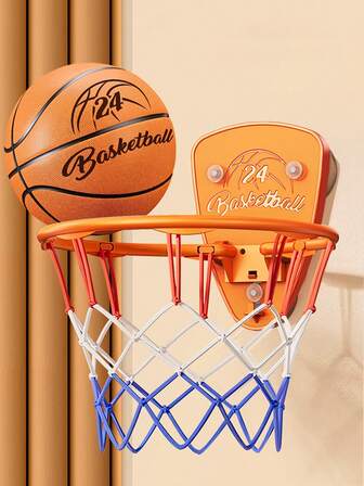 1 件儿童篮球架套装：室内免钻篮球架，静音球壁挂式可折叠篮球架，适合男孩和女孩的节日礼物，万圣节 | 圣诞节 | 家庭互动游戏