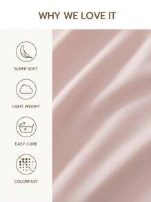 1pc Supersoft Plain Flat Sheet, Lightweight Cloud-Like Feel Bedding, Deep Pocket Bed Sheet, Soft And Breathable, For All Size Bed -Twin, Full, King, Queen Size Sheet. For Home Bedding And School Bedding Dorm Essentials, Light Pink - Baby Pink - View 4