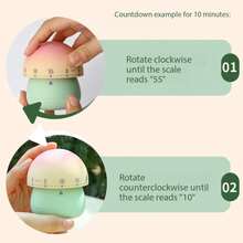 Creative Cartoon Fantasy Mushroom Shape Mechanical Timer