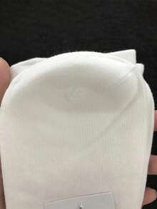 5 Pairs Women's Thin Breathable Crew Socks, White Seamless Stockings For Lounge Wear