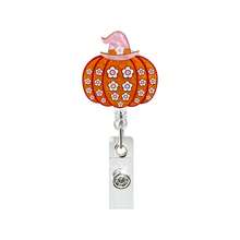 1pc Acrylic Halloween Pumpkin & Ghost Retractable Badge Reel, Suitable For Nurses, Doctors, Staff And Volunteers,For School Supplies,Back To School - Multicolor - View 2