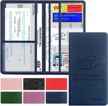 Premium Car Registration And Insurance Card Holder, Car Document Holder For Cards, Driver License & Other Essential Documents (Deep Blue),8941306