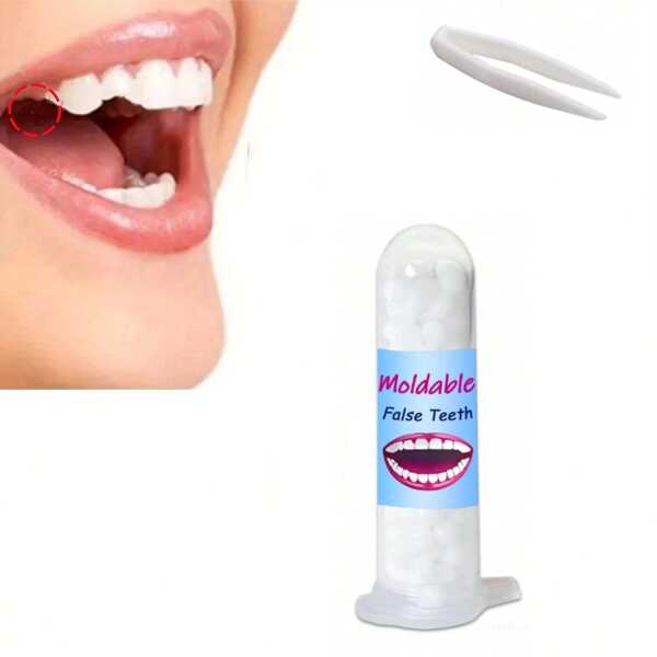 Dental Temporary Tooth Filling For Missing Broken Tooth Moldable Fake Teeth(10ml) Halloween