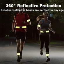 5-Piece Reflective Running Equipment - High Visibility Seat Belt, Suitable For Arms, Wrists, Legs, And Ankles - Ideal For Night Jogging, Walking, And Cycling