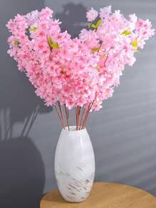 1 PIEZA 95cm Rama artificial de cerezo resistente al fuego, flor de Sakura de seda para decoración de fondo de boda, fiesta, pared, hogar, matrimonio. Flores artificiales y plantas adecuadas para bodas, fiestas, centros de mesa, decoración floral, decoración navideña, hogar/mesa de comedor/dormitorio/sala de estar/jardín/decoración de habitación
