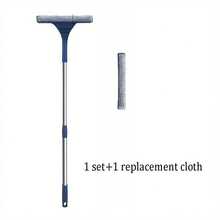 1pc Multi Functional Wiper, Glass Cleaner, Wipe Water Stains, Extendable Rod, Strong Water Absorption, Wipe Glass Artworks, Household Window Cleaning Tool, High-Rise Window Cleaning Wiper Brush