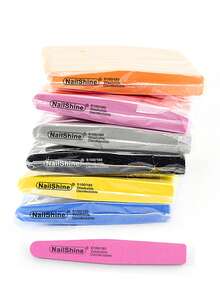 NailShine 3/5/10/20 件海绵 100/180 号指甲锉和抛光套装，双面砂纸板可水洗抛光块，适用于天然指甲和水晶指甲，专业美甲工具