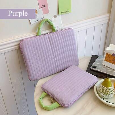 Capa para laptop/tablet em bloco de cores macia e delicada para notebook de 11/13/14 polegadas, bolsa protetora portátil