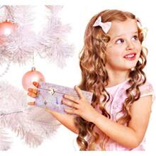 RR ROUND RICH DESIGN Musical Jewelry Glitter Storage Box And Jewelry Set For Little Girls With Spinning Unicorn And Rainbow - Over The Waves Tune Pink