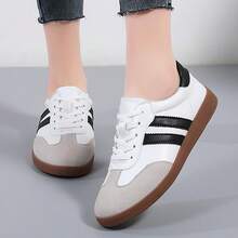 Women's Retro Casual Sneakers | Versatile White Soft-Sole Athletic Shoes | Breathable Comfortable Leisure Shoes | Classic Anti-Slip Durable Street Walking Shoes | Campus Style Student Competition Shoes | Suitable For Indoor And Outdoor