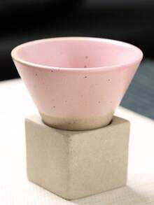 1 Set 100ml Creative Retro Ceramic Espresso Coffee Cup Rough Pottery Tea Cup Japanese Latte Pull Flower Porcelain Cup Household With Base Stoneware Personal New Pottery Mug School Supplies Back To School - Beige - View 22