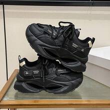 Women Wedge Sneakers - 黑金 - 查看 1