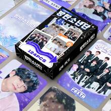 Sanrio Conjunto de 92 cartões fotográficos holográficos, cartão LOMO frente e verso, cartão INS de apoio aos fãs, cartão de coleção, cartão de felicitações (60 cartões + 32 adesivos), volta às aulas, material escolar