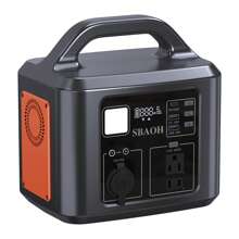 SBAOH SBAOH 600W Portable Power Station,538.7Wh 145600mAh Outdoor Solar Generator For Outdoor Camping, Home Backup, RV Camping, Emergency, Power Outages, Black, (No Solar Panel)