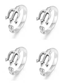 1pc Fashion Spear Of Longinus Round Open Ring For Women Creative Antique Silver Color Adjustable Rings Party Personalized Men Jewelry