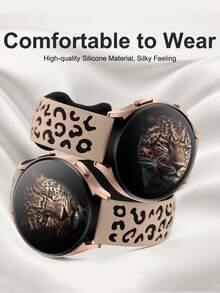 20毫米双色豹纹雕刻软硅胶运动表带,兼容三星Galaxy Watch 7/6/5/4(40毫米/44毫米)、5 Pro、6 Classic(47毫米)、Watch 4 Classic、Active 2(20毫米/45毫米)、Galaxy Active 2、Galaxy Watch 3、Watch 4 Classic(42毫米/46毫米)、Watch 6(47毫米/43毫米);20毫米猎豹纹替换表带,兼容华为、荣耀、佳明、Amazfit手表表带。 - 奶茶/黑 - 查看 3