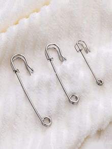 10 piezas Juego de alfileres de metal de uso pesado, de varios tamaños, juego de alfileres con cierre de resorte, adecuado para costura, acolchado, mantas, decoración del hogar y manualidades - Accesorios de costura multifuncionales, alfileres grandes fijos y gruesos, alfileres de hebilla simples, clips de metal extra gruesos y resistentes para ropa/bolsos/manualidades | Fijadores de armario DIY, alfileres antideslizantes para faldas, alfileres de hebilla para ropa