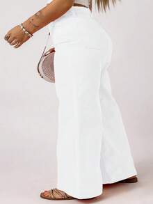 Pantalones anchos de talla grande para mujer, adecuados para el otoño y el invierno, para uso diario y vuelta al colegio