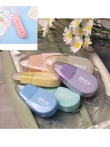 1pc, A Highly Attractive Macaron Color Push-Pull Eraser Art Examination Writing Drawing Eraser Stationery Back To School - Multicolor - View 25