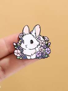 可爱兔子珐琅胸针时尚装饰胸针饰品翻领包包徽章首饰礼物2025新款 - 彩色 - 查看 3