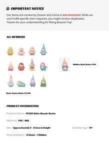 1pc Random Style Cute Cartoon Character Bean-Shaped PVC Figurine Blind Box/Bag, Collectible Gift For Figurine Collectors, Perfect For Room Decor